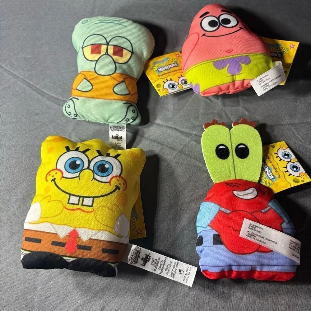4 pc NEW SpongeBob SquarePants Yellow Plush